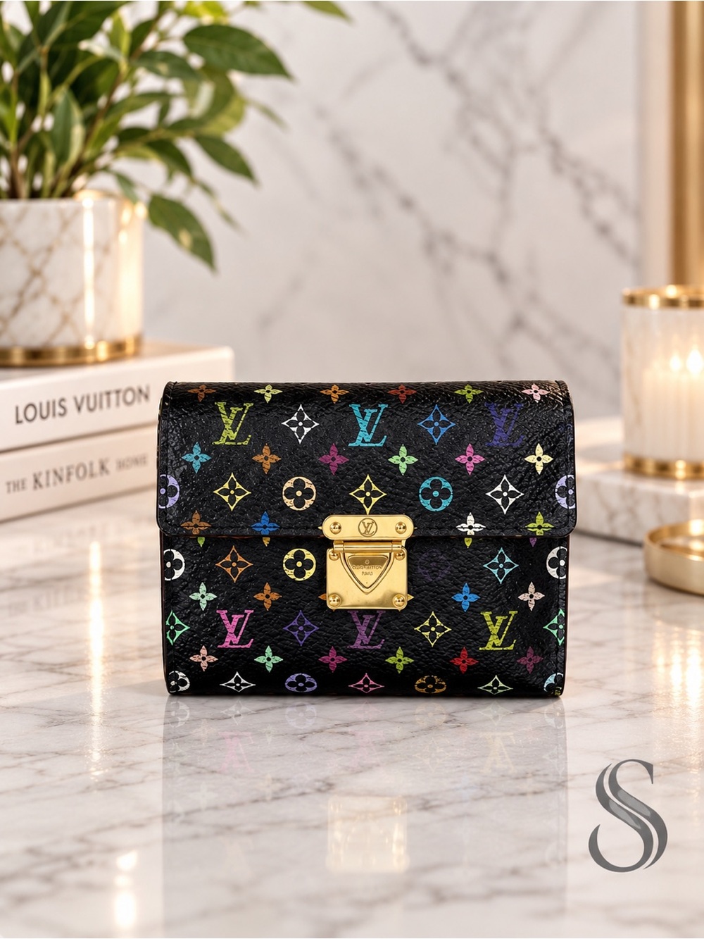 Louis Vuitton x Murakami Multicolor Koala Trifold Compact Wallet Full Inclusion